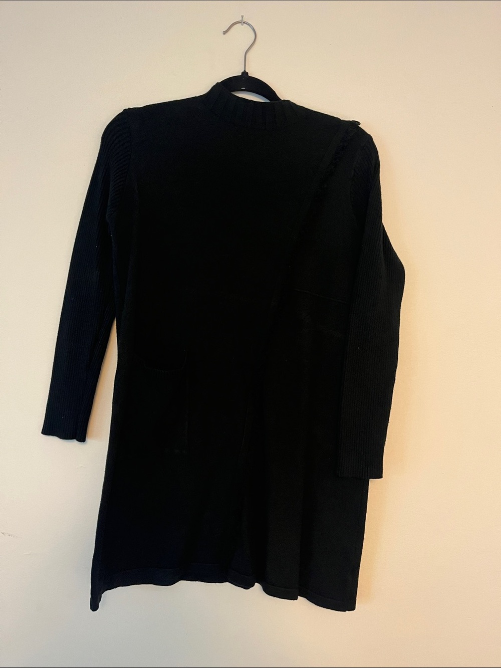 Coco + Carmen Black Long-Sleeve Knit Tunic Sweater